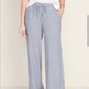 Old Navy Mid-Rise Linen-Blend Wide-Leg Pants